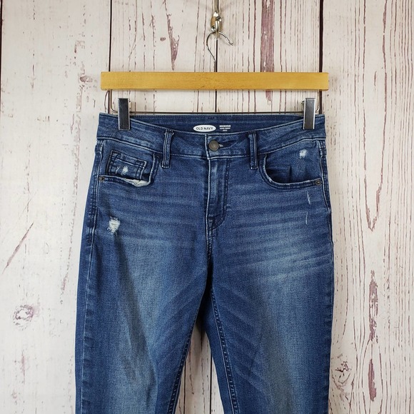 Old Navy Denim - Old Navy Rockstar Skinny Jeans Womens Size 2 Distressed Denim Blue